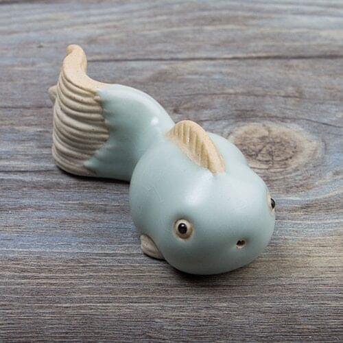 NEWYEARNEW 1piece Fish Mascot Color of Tea Pet Accessories Home Decoration Gift Luck Home Furnishing Articles