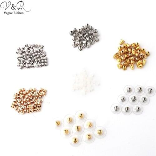 Jewellery Findings Earring Backs For Diy Jewelry Making Stopper Earplugs Ear Back Plug Cap Stud Earrings Accessories Plugging