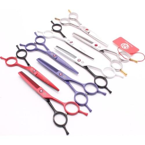 2Pcs 1012Z 5.5'' 16cm Purple Dragon Hairdressing Scissors Japan 440C Cutting Scissors Thinning Shears Professional Hair Scissors