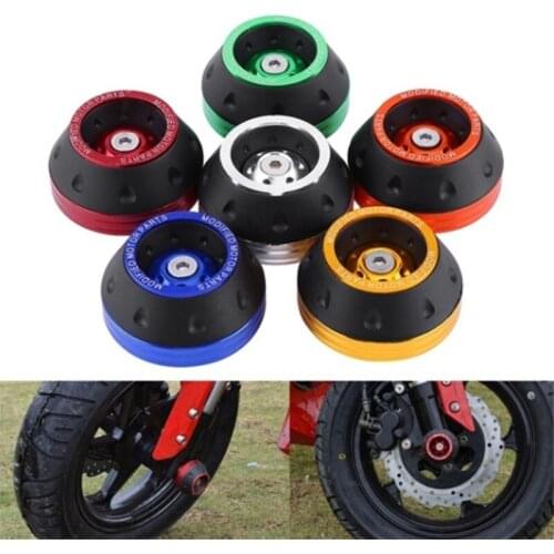 Wheel Protection Front Fork Wheel Frame Sliders Damping Falling Protection Tool Scooter 2 Pcs Car Motorcycle Accessories