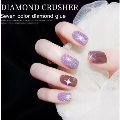 2021 New Four-color Nail Gel Nail Art Glue Colorful Diamond Glue Nail Polish Set Special Phototherapy Glue For Nail Shop TSLM1