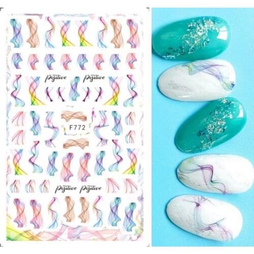 1pcs Gold Autumn Leaf 3D Nail Sticker Coconut Tree Leaf Pattern Adhesive butterfly gel nail Sticker Shiny DIY Nail Decoration