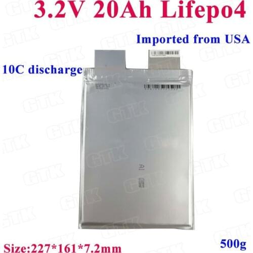 4pcs Imported lifepo4 3.2v 20Ah battery cell lifepo4 20ah 10C discharge for DIY lifepo4 12v 24v 20ah battery pack solar energy