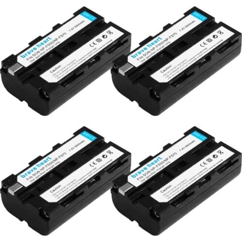 4pcs NP-F550 NPF550 NP F550 Rechargeable Li-ion Camera battery For Sony NP-F330 NP-F530 NP-F570 NP-F730 NP-F750 NP-F770 NP-F970