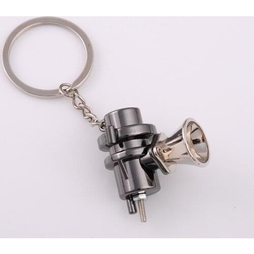 Pressure Relief Valve KeyChain Car Modification Parts Key Chain Stainless Steel Men and Women Waist Key Ring Chain Pendant Gift