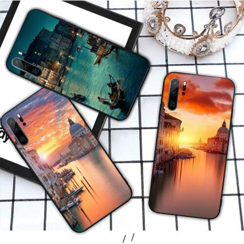 Venice night port seaside scenery high quality Phone Case shell For Huawei honor Mate P 10 20 30 40 Pro 10i 9 10 20 8 x Lite
