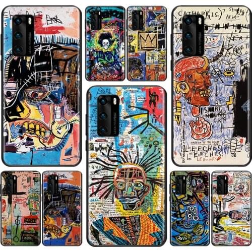 Jean Michel Basquiat Graffiti For Huawei P Smart Z S Pro Plus 2018 2019 2020 2021 Mate 10 20 30 40 RS PRO Plus lite Phone Case