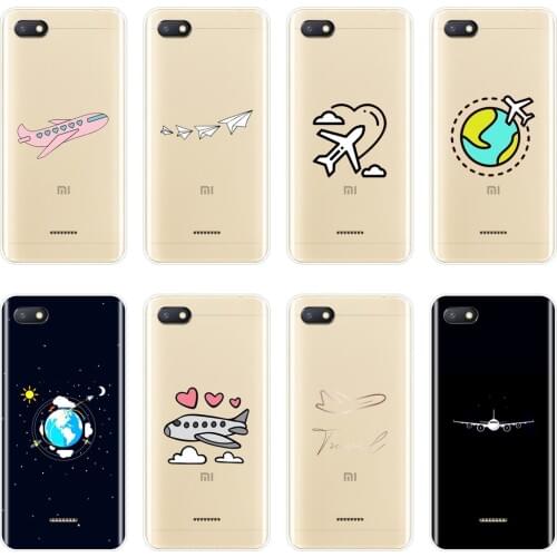 Airplane Phone Case For Xiaomi Redmi Note 4 4X 5 5A 6 Pro Prime Silicone Back Cover For Pocophone F1 Redmi S2 4A 5A 6A 5 Plus