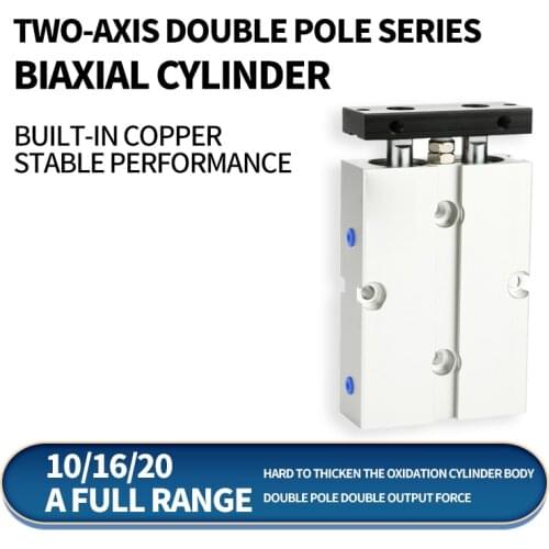Double-axis double-rod TN air cylinder small pneumatic 10/16/20*10/20/25/30/35/40/45/50/60/70/75/80/90/100/125/150/175/200