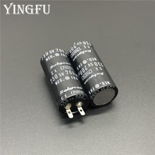 2Pcs/10Pcs 200uF 250V Rubycon FKX series 14x32mm Photo Flash Capacitor 250V200uF PH Capacitor