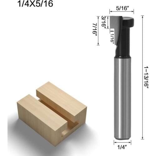 Woodworking Milling Cutter 1/4 Handle Keyhole Knife Wood Frame Wall T-Shape Hole Knife Scythe Carving Knife Three-piece Set