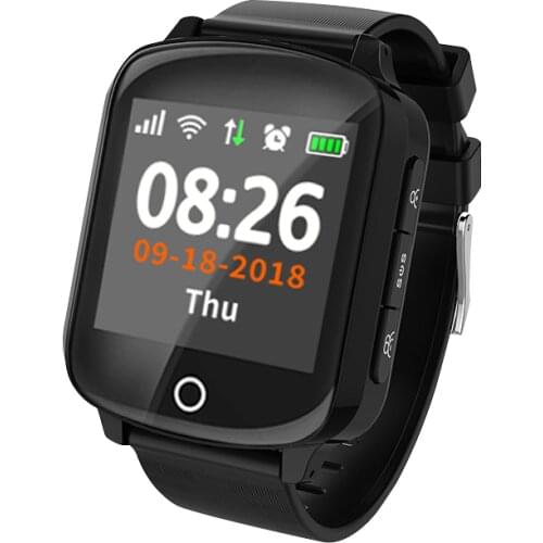 IP68 Waterproof Elderly GPS WIFI Tracker Android Heart Rate blood pressure Safety Anti-Lost Fall-Down Alarm Locator Smart Watch
