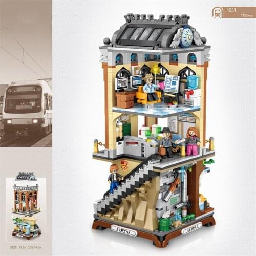 LOZ mini diamond building block city subway street view Metro Station assemble bricks figures educational toys for kids gifts