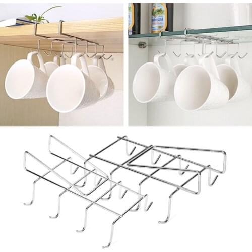 Stainless Steel Kitchen Rack Hanging Coffee Tea Cup Mug Holder Organizer Storage