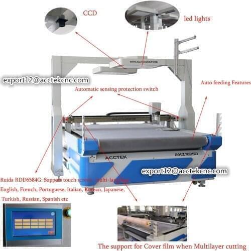 Mulit-head oscillating knife honeycomb boxes cutting machine,fabric leather PVC vibrating knife cutting machines