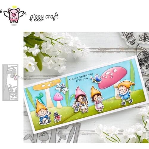 Piggy Craft metal cutting dies cut die mold Mushroom slope frame Scrapbook paper craft knife mould blade punch stencils dies