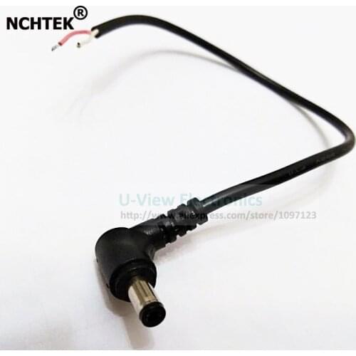 NCHTEK Right Angled DC 5.5x2.5mm Male Power Plug Connector CCTV Cord Cable About 30CM/1FT/Free Shipping/50PCS