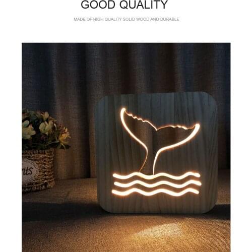 3D whale tail night light cartoon night light childrens room table lamp sleep treasure lamp for baby children Drop shipping