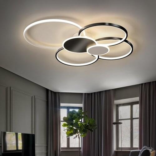 New modern LED ceiling lights Black/White/Gold Frame plafon led ceiling lamp For Bedroom Livingroom led ceiling light AC110-220V
