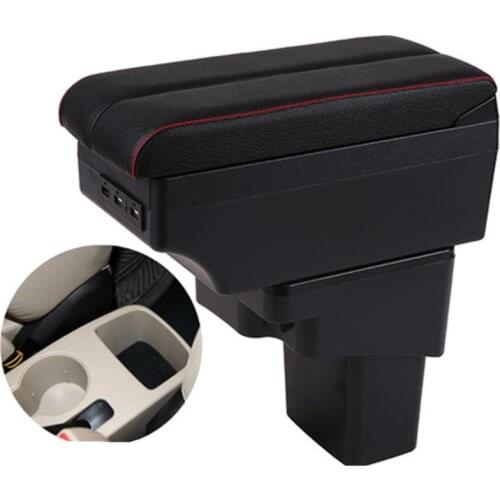 For Hyundai Accent RB Solaris armrest box central Store content Storage box with USB interface products 2011-2016