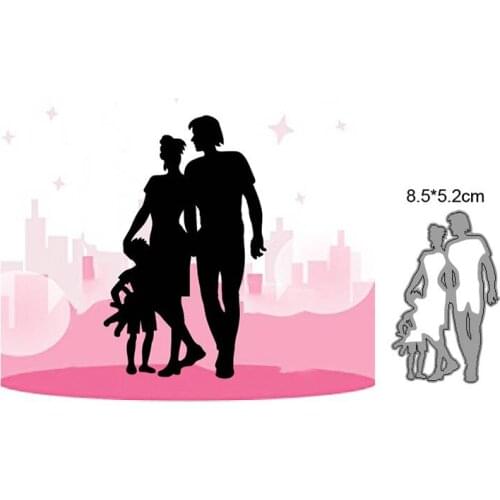 Family father Mother son Metal Cutting Dies For Stamps Scrapbooking Stencils DIY Paper Album Cards Decor Embossing