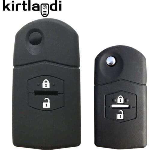 Silicone Key Cover Holder Case for Mazda 3 6 2 5 8 Cx5 Cx7 Cx-7 Cx9 Cx-5 Mx5 2006-2015 2 Buttons Car Key Case Shell Protection