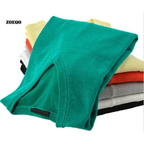 ZOEQO fashion comfortable new temperament self-cultivation V collar long sleeved knit shirt Mens sweaters pullover pull homme