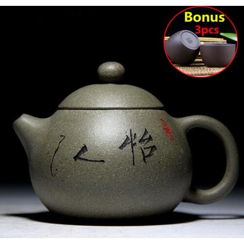 150ml Handmade Porcelain ZiSha Tea Pot Set Chinese Teapots Set Yixing Ceramic Teapot Purple Clay Teapots Bonus 3 Cups Gift Box