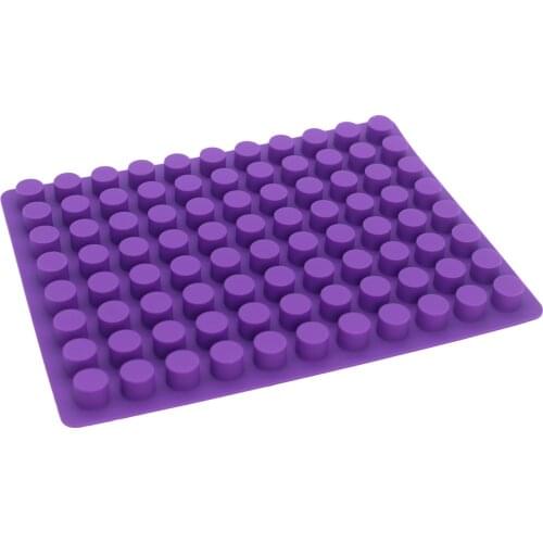 88 Cavities Dia 2cm Mini Round Cylindrical Cheesecakes Molds Candy Ice Silicone Mold Chocolate Truffle Jelly Cake Mould