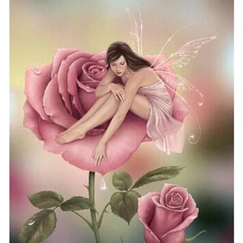 5D DIY Diamond Painting Square Round Diamond Character Picture Fairy Picture Cross Stitch Mosaic Embroidery Home Decor WG2777