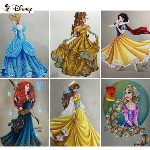 Disney Diamond Embroidery DIY Diamond Painting Cross Stitch Kit "Cartoon princess" 5D Needlework Diamond Home Decoration