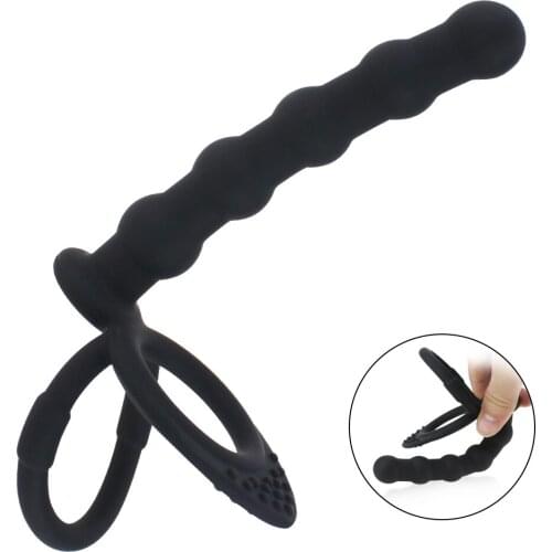 Anal Plug Dildo Man Silicone Penis Rings Lock Ejaculation Cock Ring Delay Ejaculation Sex Toys Adult Couples Sex shop chastity