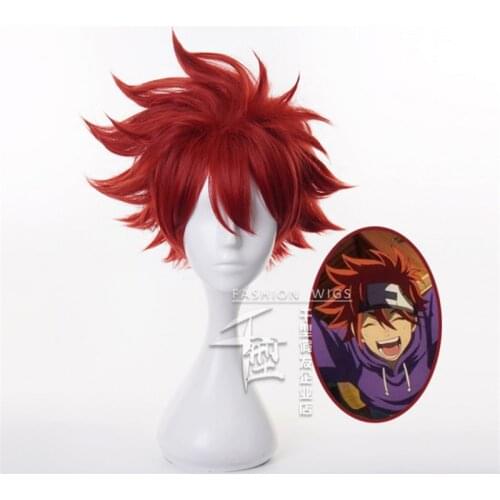 Anime SK8 the Infinity Wig Reki Kyan Short Red Hair Cosplay Wig Role Play Halloween Hair Synthetic 32cm