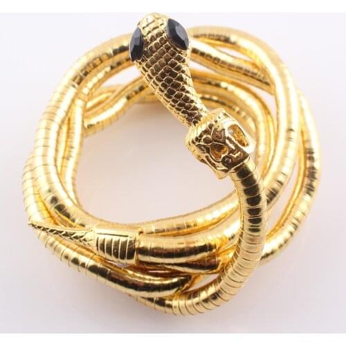 The Mortal Instruments City of Bones Isabelle Serpent Snake Bracelet Curved Chunky Stretch Cuff Bangle Retro Snake Bangle Gift