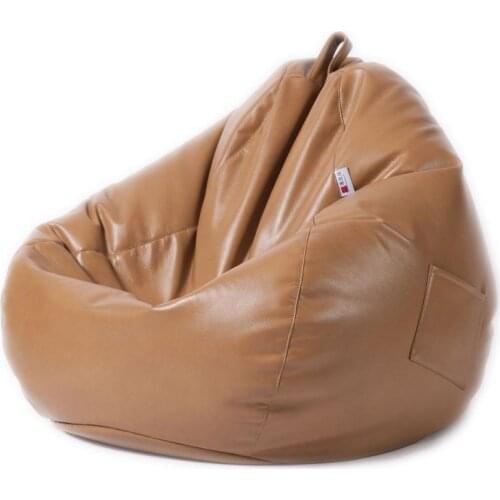 Croker Horse Lazy Pu Leather Sofa Bean Bag Covers Without Filler/Inner Pouf Puff Couch Tatami Living Room Furniture Sofa Cover