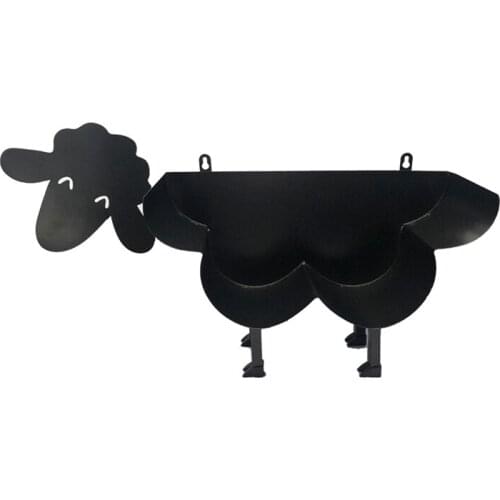 Cute Sheep Toilet Paper Roll Holder Black Toilet Roll Holder Free Standing Or Wall Mounted Tissue Paper Stand