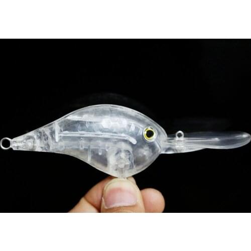 GYFISHING 15 Pcs Quality Unpainted Fishing Deep Diving Blank Lures Crankbaits Hard Baits