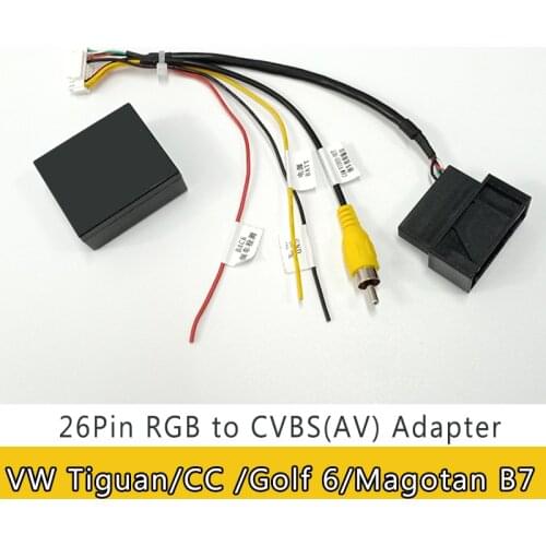 RGB to CVBS AV Converter for Volkswagen Magotan B7 Tiguan CC Golf 6 original car camera Output to After Market Head andriod DVD