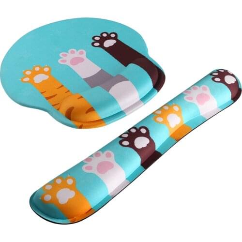 PC Mouse Mat Office Girl Gifts Ergonomic Wrist Mousepad with Non-Slip Base Wrist Rest Pad For Typist Office and Home Keyboard