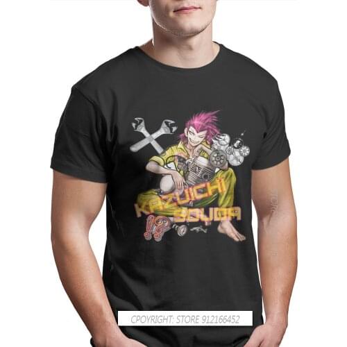 Danganronpa Makoto Naegi Monokuma Game Novelty TShirt For Men KAZUICHI SOUDA O Neck Pure Cotton T Shirt Birthday Gifts Tops