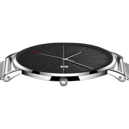 Relogio Masculino Mens Watch Luxury Ultra-thin Watch Men Steel Mesh Belt Fashion Watch Monte Homme Calendar Clock Reloj Hombre