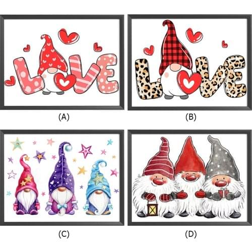 11CT Cross Stitch Kit DIY Goblin Gnome Pattern Stamped Embroidery Needlework Handmade Craft Gift Home Decor 30X40CM Embroidery