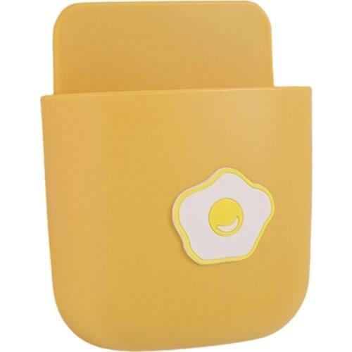 H55A Plastic Cartoon Wall Mount Storage Box Remote Control Organizer Hanging Bracket