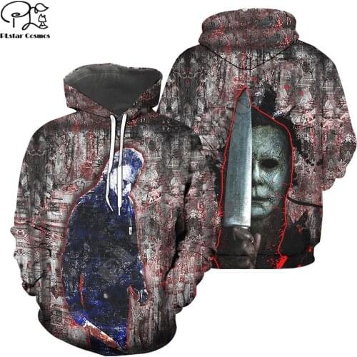 PLstar Cosmos Michael Myers Halloween 3D Printed Hoodies Sweatshirts Zip Hooded For Men And Women Casual Streetwear Style-M11