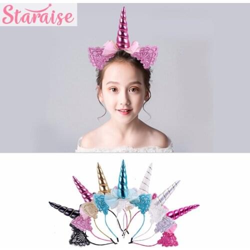 Staraise Unicorn Headband Party Decor Happy Birthday Unicorn Party Supplies Unicorn Party Set For Girl Decor Baby Shower Supplie