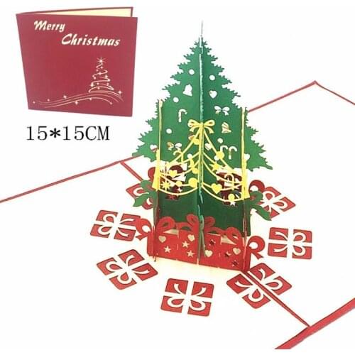 Christmas Birthday Valentine Greeting Card Paper Art Multi Patterns 3D Greeting Cards Birthday Valentine Christmas Card Gift