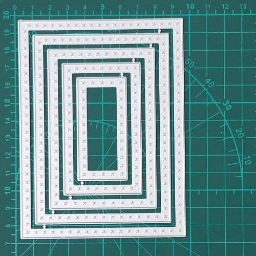 Rectangle Frame Stars Edge Metal Cutting Dies Scrapbooking Craft Dies Cuts Christmas DIY Album Card Make Stencils Die New 2020