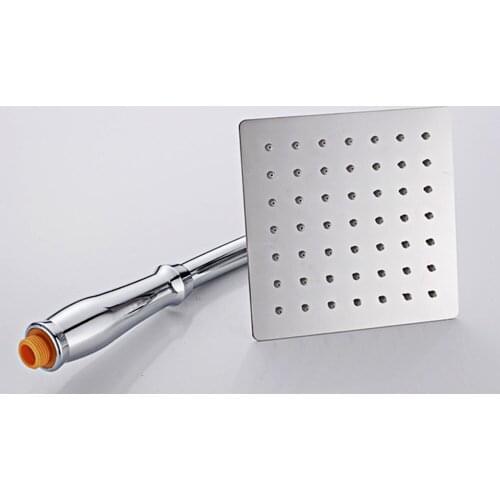 Russian seller !new arrival 360 universal Chrome Finished Wall Mounted Brass Shower Arm 8" Shower Head + 2 Conversion of rod