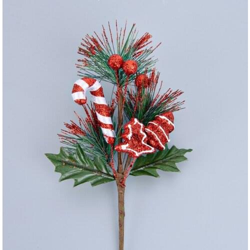 Christmas tree ornament accessories Christmas decoration cuttings 19cm simulation plant cuttings Christmas decorations