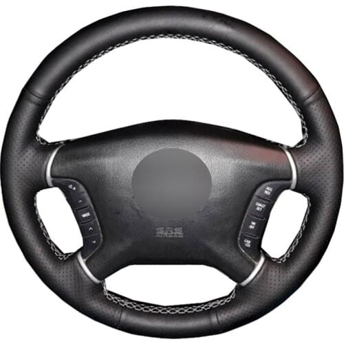 Hand Sewing 18 Styles Car Steering Wheel Cover Cow Leather Suede Volant For Mitsubishi Pajero 2007-2014 Galant 2008 2009 -2012